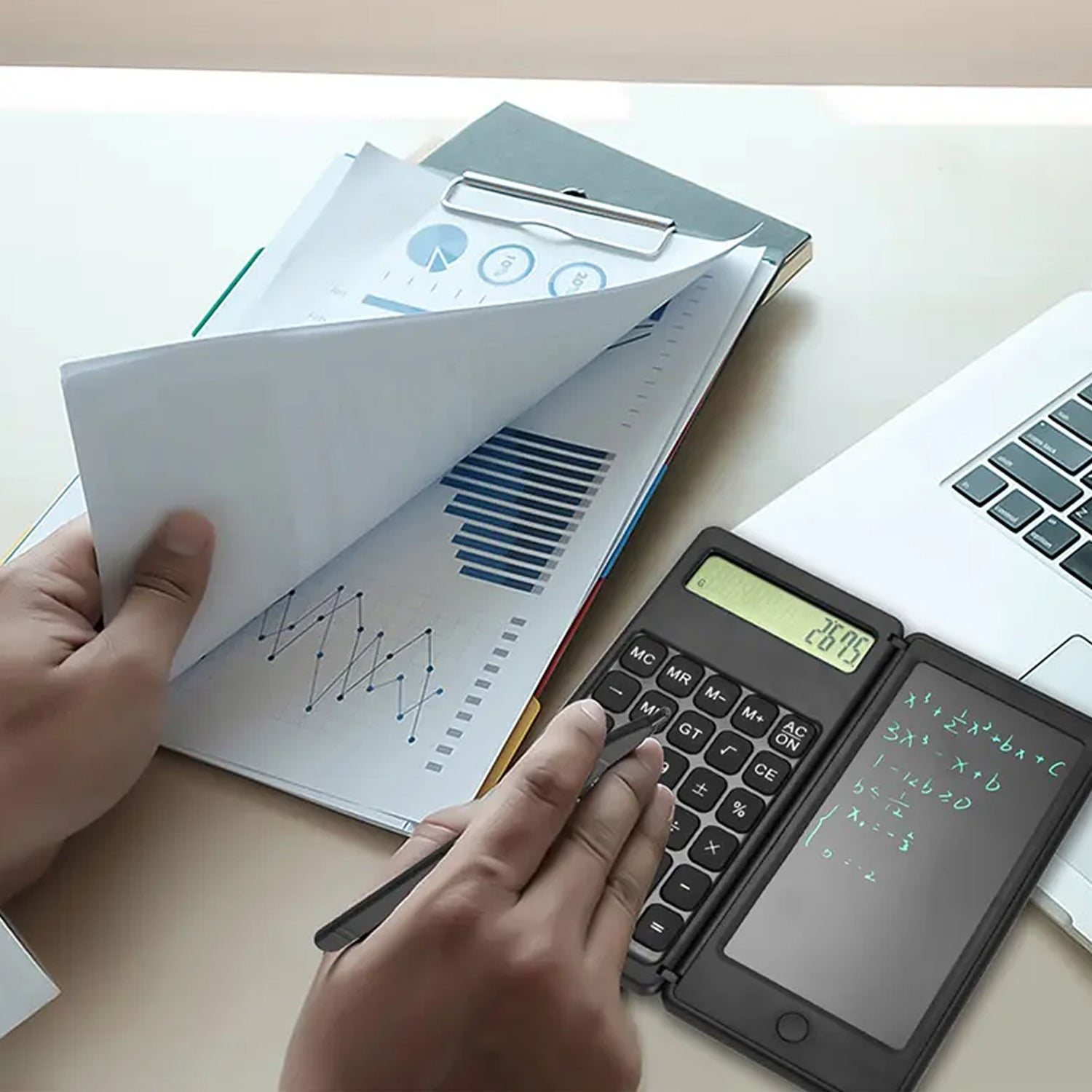 6739 Foldable Calculator With 6 Inch LCD Tablet Digital Drawing Pad Stylus Pen Erase Button Lock Function Smart Calculator 6739 Foldable Calculator With 6 Inch LCD Tablet Digital Drawing Pad Stylus Pen Erase Button Lock Function Smart Calculator